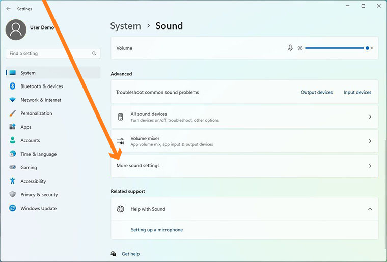 win 11 sound settings